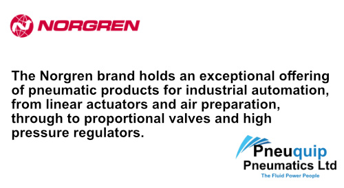 The Norgren brand holds an exceptional offering of pneumatic products for industrial automation, from linear actuators and air preparation, through to proportional valves and high pressure regulators.